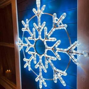 DecoLED LED světelná vločka, závěsná, pr. 100 cm, ledově bílá obraz