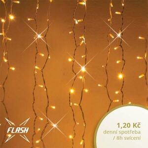 DecoLED LED světelná záclona, FLASH, 1x1, 5 m, teple bílá, 150 diod, IP67 obraz