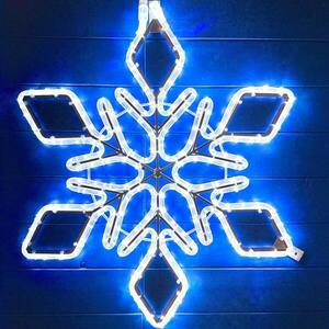 DecoLED LED světelný motiv - vločka, ledově bílá, pr. 65 cm obraz