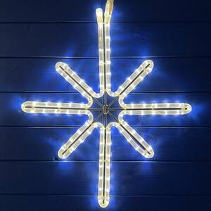DecoLED LED světelný motiv hvězda polaris, závěsná, 38 x 65 cm, teple bílá obraz
