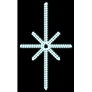 DecoLED LED světelný motiv hvězda Polaris, 55x45cm, ledově bílá EFD15S2 obraz