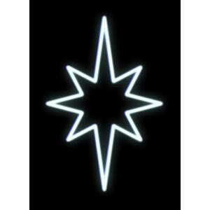 DecoLED LED světelný motiv hvězda, ledově bílá, 80x50cm EFD09S1 obraz