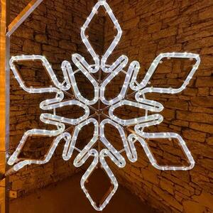 DecoLED LED světelný motiv VO vločka, ledově bílá, pr. 60 cm obraz