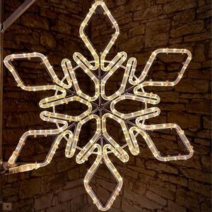 DecoLED LED světelný motiv VO vločka, teple bílá, pr. 60 cm obraz