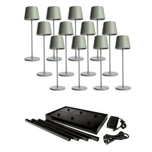 Deko-Light nabíjecí svítidlo LED sada Canis Gastro L zelená 12ks + nabíjecí základna 620240 obraz