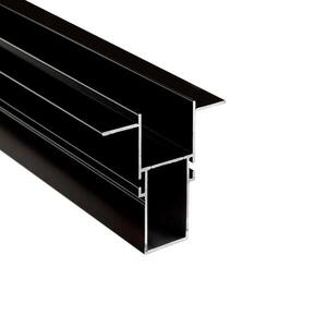 Deko-Light profil - Combo fasádní profil s prostorem pro trafo s křídly, 3mm, 1m černá 970869 obraz