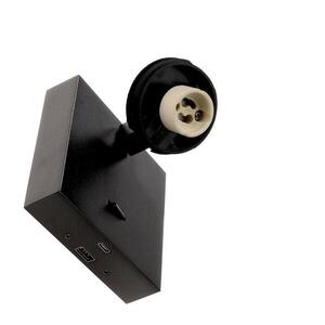 Deko-Light svítidlo na čtení - Can Tilt hranatá základna s USB, 1x 7, 5 W GU10, černá 341348 obraz