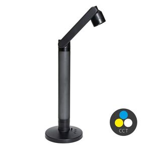 Ecolite LED stolní lampa 10W RC stmívatelná 3CCT RGB noha 500lm černá LU17C-CR obraz