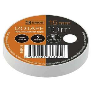 EMOS Izolační páska PVC 15mm / 10m bílá 10ks 2001151010 obraz