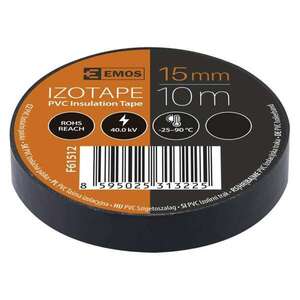 EMOS Izolační páska PVC 15mm / 10m černá 10ks 2001151020 obraz