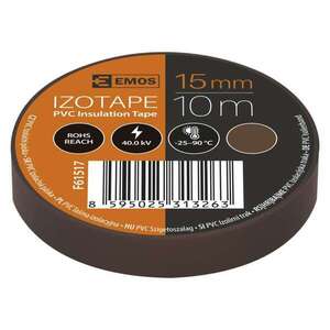 EMOS Izolační páska PVC 15mm / 10m hnědá 10ks 2001151070 obraz