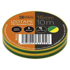 EMOS Izolační páska PVC 15mm / 10m zelenožlutá 10ks 2001151050 obraz