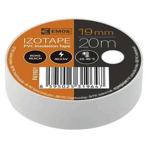 EMOS Izolační páska PVC 19mm / 20m bílá 10ks 2001192010 obraz