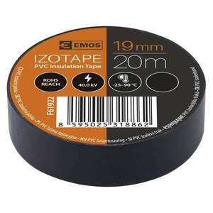 EMOS Izolační páska PVC 19mm / 20m černá 10ks 2001192020 obraz