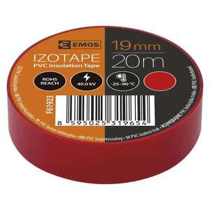 EMOS Izolační páska PVC 19mm / 20m červená 10ks 2001192030 obraz