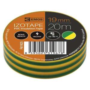 EMOS Izolační páska PVC 19mm / 20m zelenožlutá 10ks 2001192050 obraz