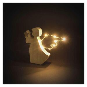 EMOS LED dekorace dřevěná - anděl, 13 cm, 2x AAA, vnitřní, teplá bílá, časovač DCWW43 obraz