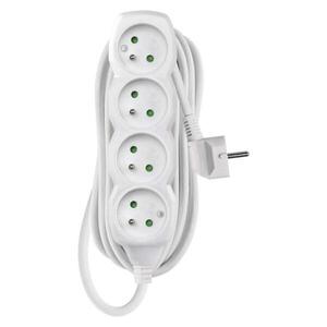 EMOS Prodlužovací kabel 5 m / 4 zásuvky / bílý / PVC / 1, 5 mm2 P0415R obraz
