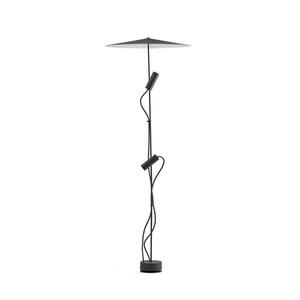 FARO CLAP 1266 stojací lampa, černá 2x6W 3000K 38st. se stínítkem obraz