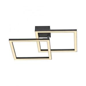 JUST LIGHT LED stropní svítidlo IVEN, černé, 2 čtverce, ploché, teplá bílá moderní 3000K obraz