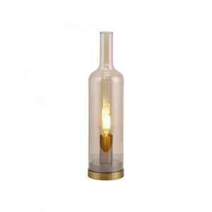 PAUL NEUHAUS JUST LIGHT Stolní lampa BOTTLE, jantarové sklo, šňůrový vypínač, vyměnitelná žárovka obraz