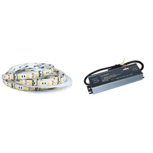 ELMET LED pásek SL60 14, 4W/m studená bílá 12V IP65 10m + LED zdroj LED zdroj 0-200W 12V IP67 obraz