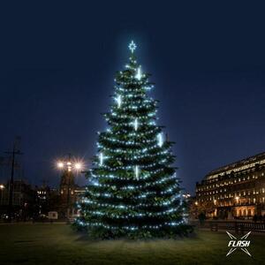 DecoLED LED světelná sada na stromy vysoké 12-14m, ledová bílá s Flash, s padajícím sněhem obraz
