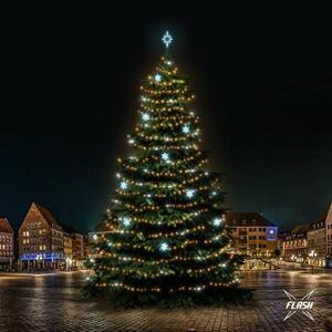DecoLED LED světelná sada na stromy vysoké 21-23m, teplá bílá s Flash, ledové dekory EFD05 obraz