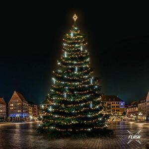 DecoLED LED světelná sada na stromy vysoké 21-23m, teplá bílá s Flash, s padajícím sněhem obraz