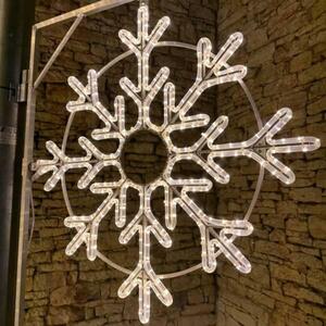 DecoLED LED světelný motiv vločka, teple bílá, pr. 85 cm obraz