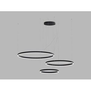 LED2 3274773CSTW Závěsné svítidlo CIRCLE SET 3 P-Z, B CASAMBI TW 136W 2700K-4000K černá obraz