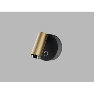 LED2 45804237 Nástěnné svítidlo ELFY USB, BG 3, 5W 2700K černá/zlatá obraz