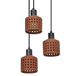 LEDVANCE závěsné svítidlo Clay Windows 3xE27 hnědé 4058075840980 obraz