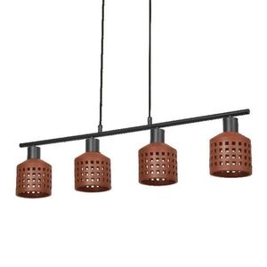 LEDVANCE závěsné svítidlo Clay Windows lineární 4xE27 hnědé 4058075841000 obraz