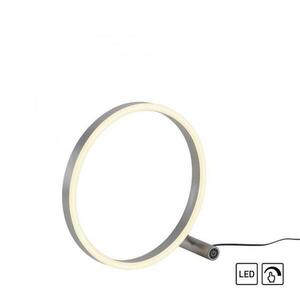 LEUCHTEN DIREKT is JUST LIGHT LED stolní lampa hliník, kruhová, pr.30cm, dotykový stmívač, Switchmo, teplá bílá 3000K obraz