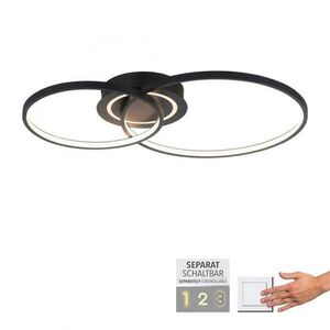 LEUCHTEN DIREKT is JUST LIGHT LED stropní svítidlo černá otočné světelné kruhy samostatně vypínatelné 3000K LD 14540-18 obraz