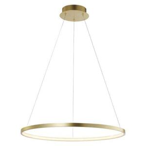 LEUCHTEN DIREKT is JUST LIGHT LED závěsné svítidlo ve zlaté barvě se světelným kruhem a teple bílou barvou světla 33W 3000K obraz