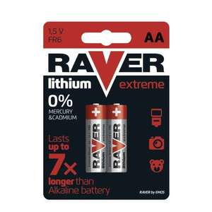 Lithiová baterie RAVER FR6 (AA), blistr 2ks obraz