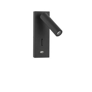 NOVA LUCE bodové svítidlo FUSE černý hliník nastavitelné vypínač na těle - USB nabíjení LED Samsung 3W 3000K IP20 9170102 obraz
