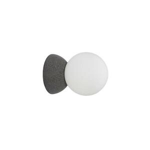 Nova Luce Nástěnné kulaté světlo Zero - 5 W, G9, bílé sklo a šedý beton NV 9577012 obraz