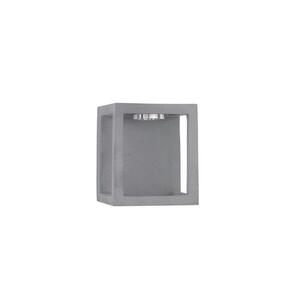 NOVA LUCE venkovní nástěnné svítidlo BEV šedý beton skleněný difuzor LED 5W 3000K 120-230V IP65 9540214 obraz