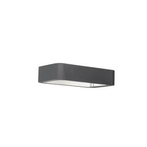 NOVA LUCE venkovní nástěnné svítidlo NED tmavě šedý hliník skleněný difuzor LED 2x6W 3000K 220-240V 2x38st. IP54 světlo po dvou stranách 9104021 obraz