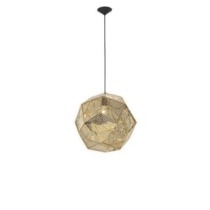 NOVA LUCE závěsné svítidlo FOGGIA zlatá nerez ocel černý kabel E27 1x12W IP20 bez žárovky 82148748 obraz