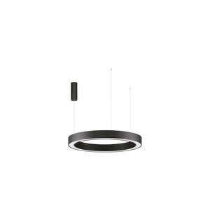 NOVA LUCE závěsné svítidlo MORBIDO černý hliník a akryl LED 60W 230V 2700K - 4000K IP20 vč. dálkového ovládání stmívatelné Tuya 9345642 obraz
