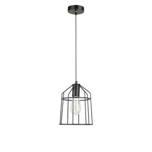 NOVA LUCE závěsné svítidlo PEPPINO matný černý kov černá a bílý kabel E27 1x12W 7605178 obraz