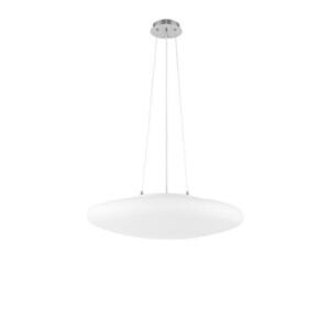 NOVA LUCE závěsné svítidlo PRESSIONE opálové sklo saténová kovová základna chromovaný hliník E27 4x12W IP20 bez žárovky 4587601 obraz