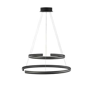 NOVA LUCE závěsné svítidlo TORRENTE černý hliník a akryl nastavitelné LED 93W 230V 3000K IP20 stmívatelné 9392012 obraz