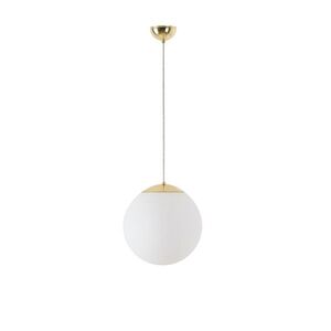 OSMONT ADR53007 ADRIA S2 závěsné skleněné svítidlo mosaz leštěná / bílá IP40 25W E27 obraz