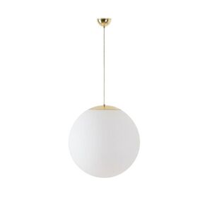 OSMONT ADR53046 ADRIA S4 závěsné skleněné svítidlo mosaz leštěná / bílá IP40 40W E27 obraz