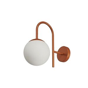 OSMONT ANC40005 ANCHA 1 nástěnné skleněné svítidlo terakota / bílá IP40 25W E27 obraz